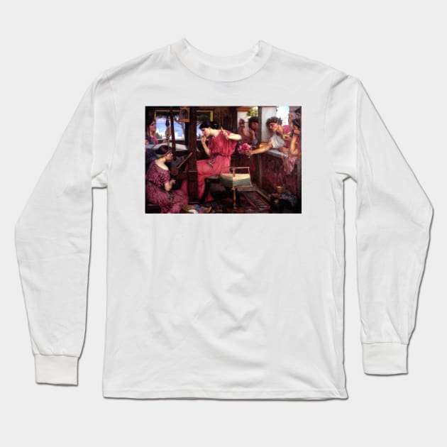 Penelope and her Suitors - John WIlliam Waterhouse Long Sleeve T-Shirt by forgottenbeauty